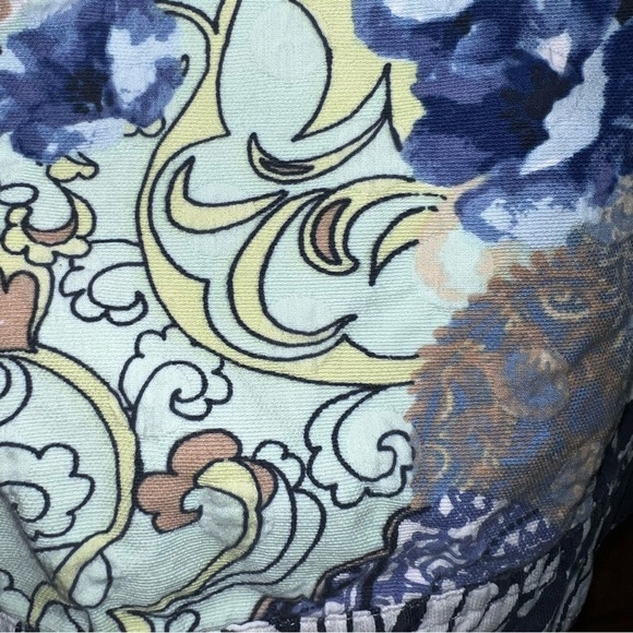 Christopher & Banks Abstract Blue Print Denim Jean Jacket Size Medium - Picture 5 of 14